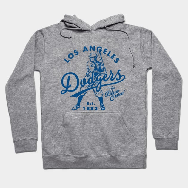 Old Style Los Angeles Dodgers 2 by Buck Tee Hoodie by Buck Tee